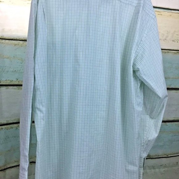 Men's Steve and Barry's Long Sleeve Green Check Button Down Shirt XL 17-17.5 - Picture 8 of 8